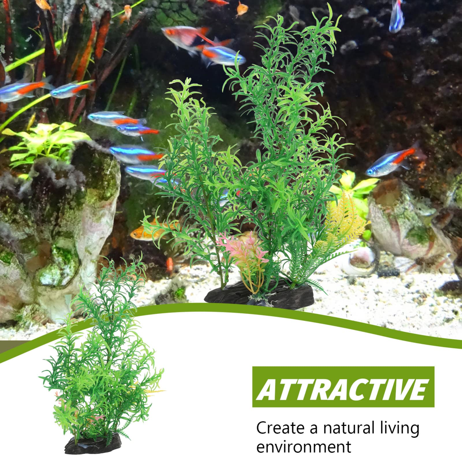 BESPORTBLE 10stücke Künstliche Wasserpflanzen Für Aquarien Plastikpflanzen Dekoration Für Fischbecken Langlebig Und Für Aquarien Und Terrarien