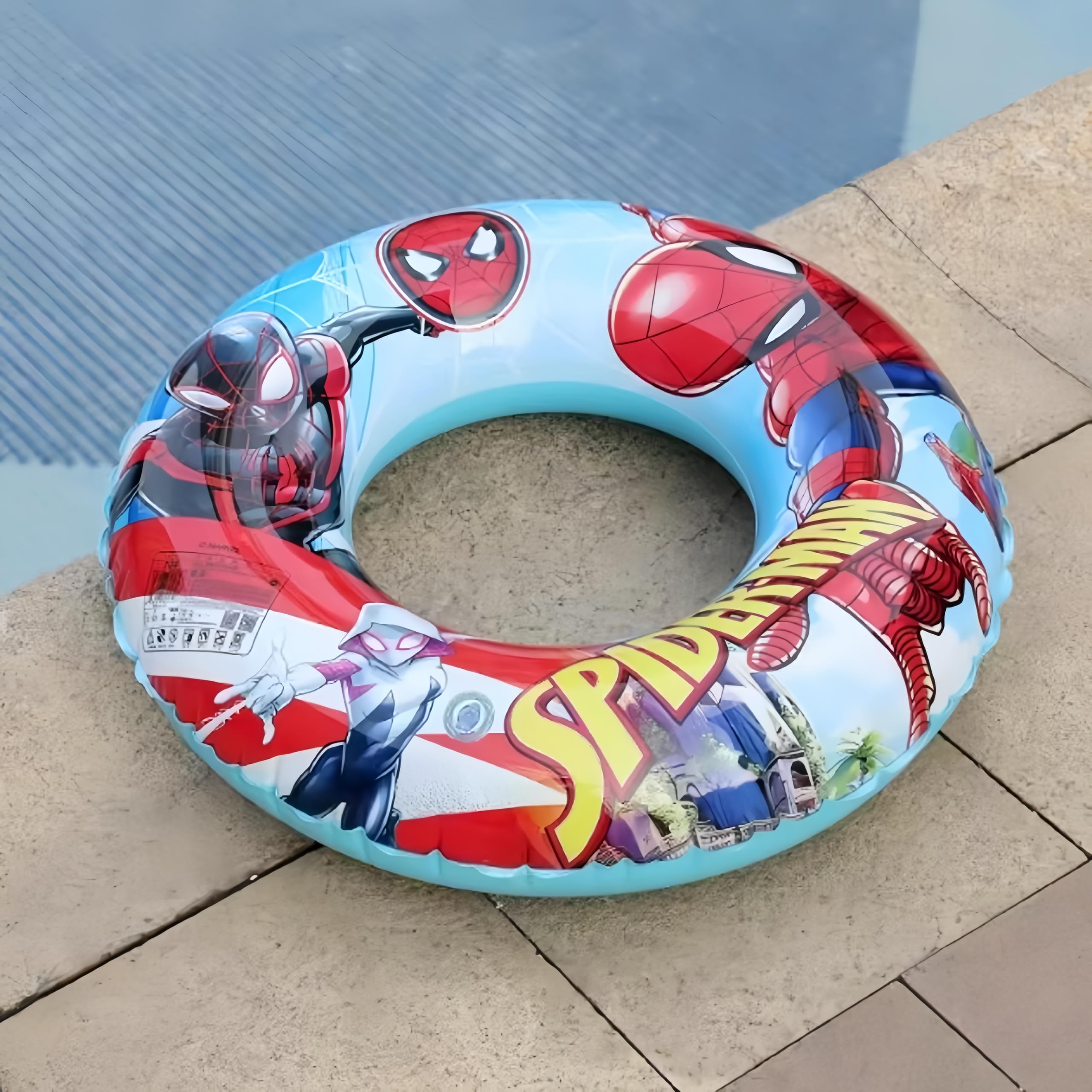 Spider Rubber Rings for Kids Superhero Swimming Ring 3-10 Years,PVC Cartoon Inflatable Pool Rings - Image 4