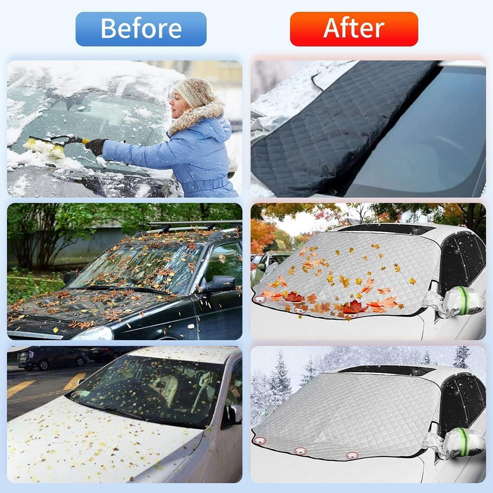 Pokrowiec na przednią szybę samochodu do KIA Sportage/Stonic/XCeed, ochraniacz przedniej szyby, składany, magnetyczny, na każdą pogodę, kurz, wodę, śnieg, lód, mróz, L