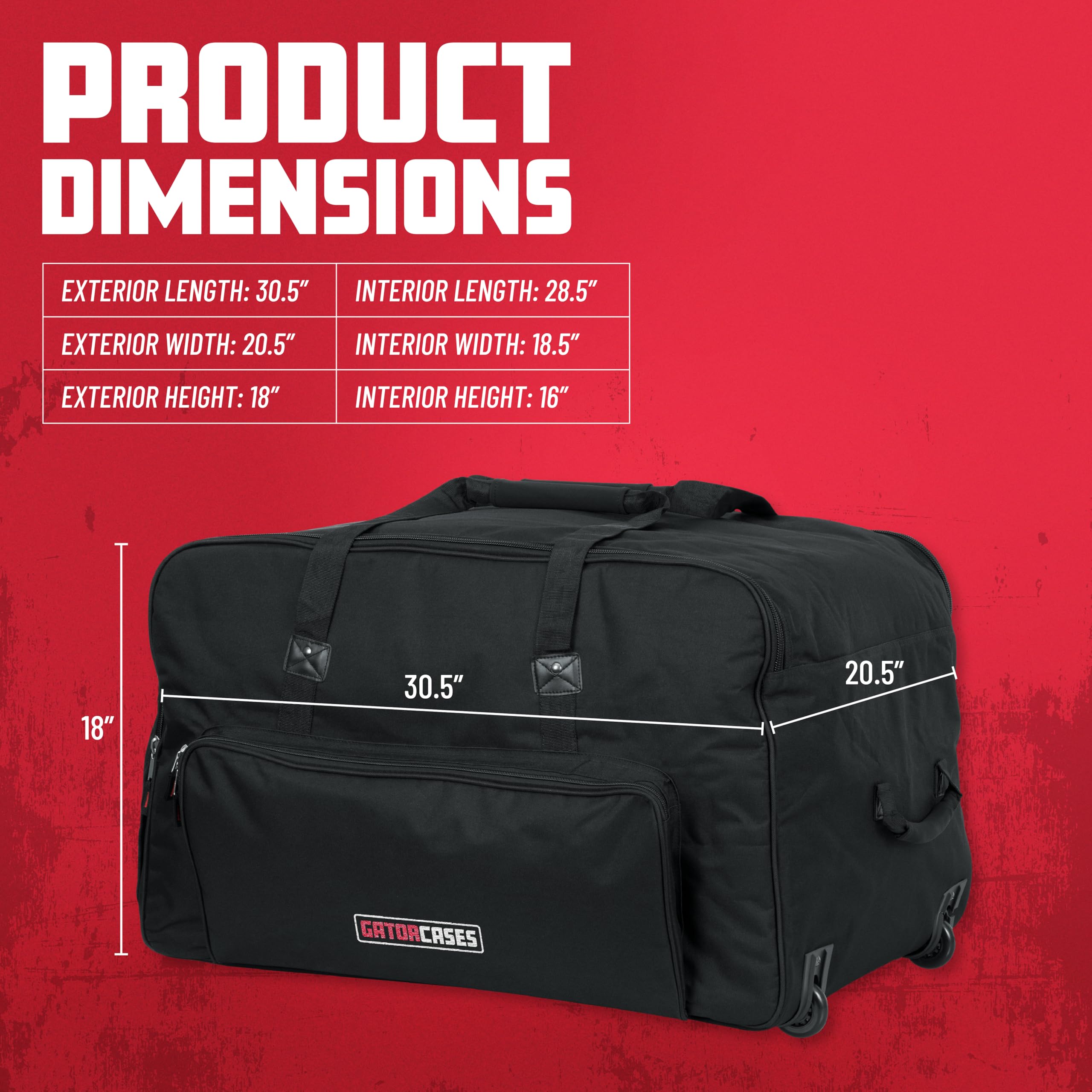 Gator - Custodia trolley per altoparlante da 38,1 cm (15")