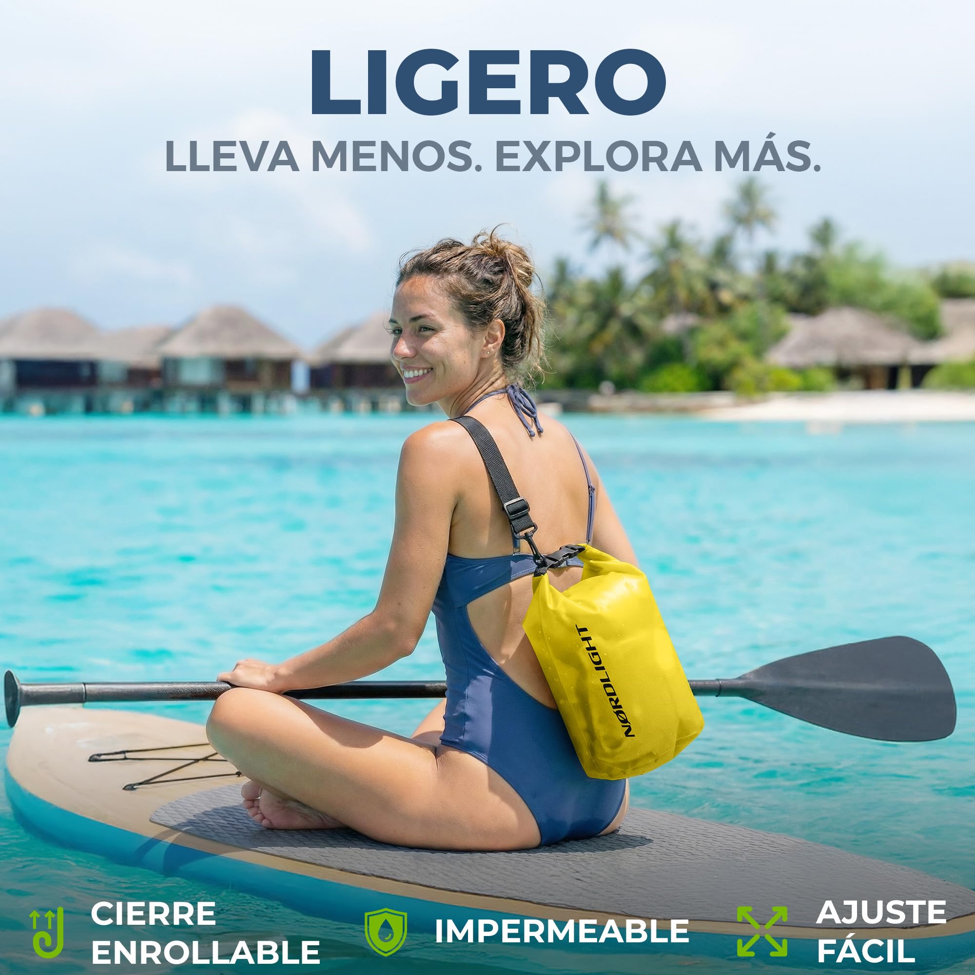 Nordlight Mochila Impermeable Roll Top 25L - Hybrid 25" | Bolsa Seca Con Compartimento Para Portátil De 15 Pulgadas, Bolsillos Exteriores E Interiores, Sistema De Transporte Acolchado — view 4