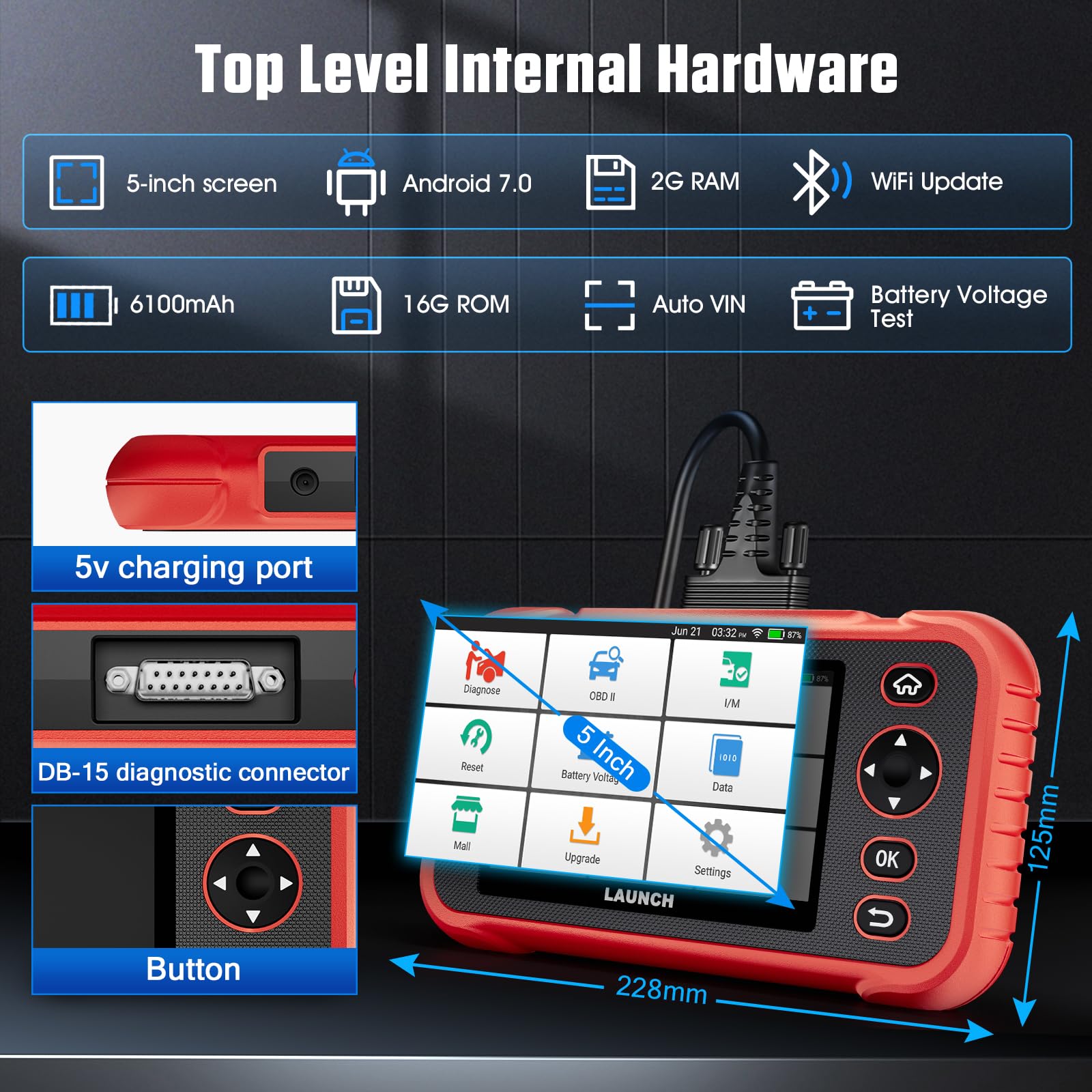 Amazon.co.jp: LAUNCH obd2 診断機 CRP129I V2.0故障診断機 ABS/SRS
