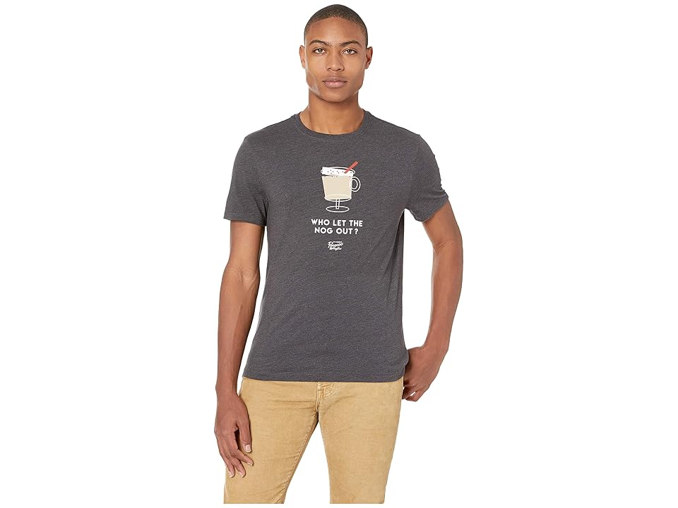 

Original Penguin Who Let The Nog Out (Dark Charcoal Heather) Men's T Shirt, Black