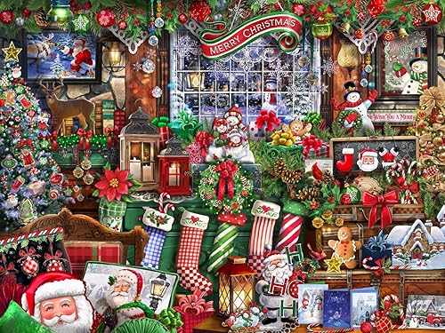 Miniatura 1 de Vermont Christmas Company Christmas Collectibles - Rompecabezas de 550 piezas, divertido collage navideño para adultos y adultos jóvenes, 24 x 18