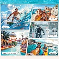 Vista 8 de JOTO Funda impermeable para teléfono celular, bolsa seca transparente subacuática compatible con iPhone 13, 12, 11 Pro Max, XS, XR X 8, 7, 6S, azul