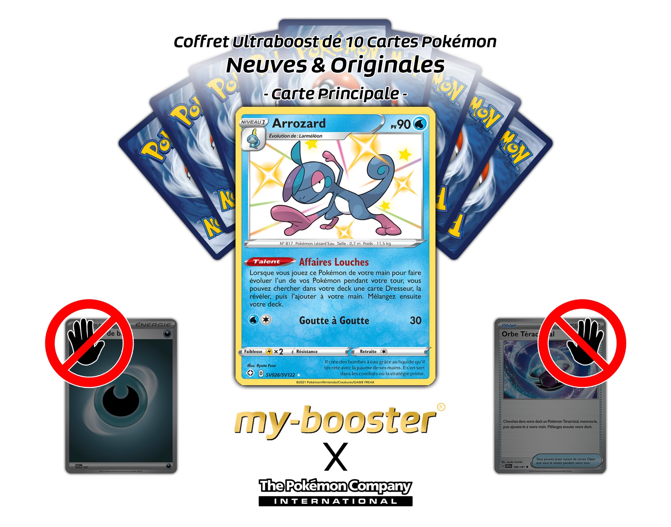 my-booster Arrozard (Drizzile) SV026/SV122 Cromatico Secreto X Écarlate et Violet 4.5 Destinées Radieuses - Box di 10 carte Pokémon Francese