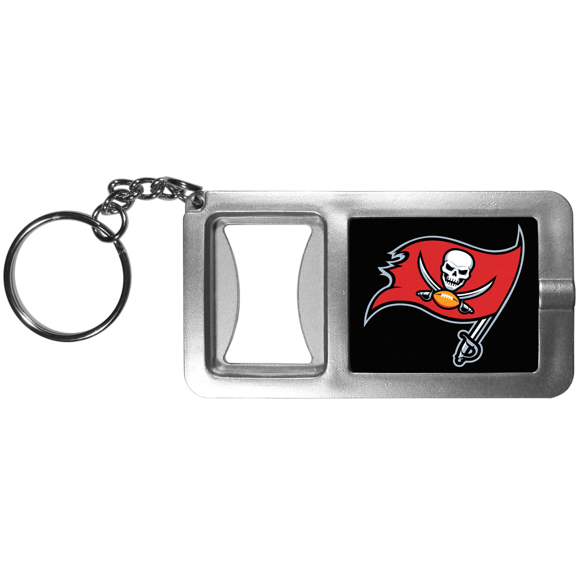 Siskiyou Sports NFL Fan Shop Tampa Bay Buccaneers Flashlight Key Chain with Bottle Opener One Size Black