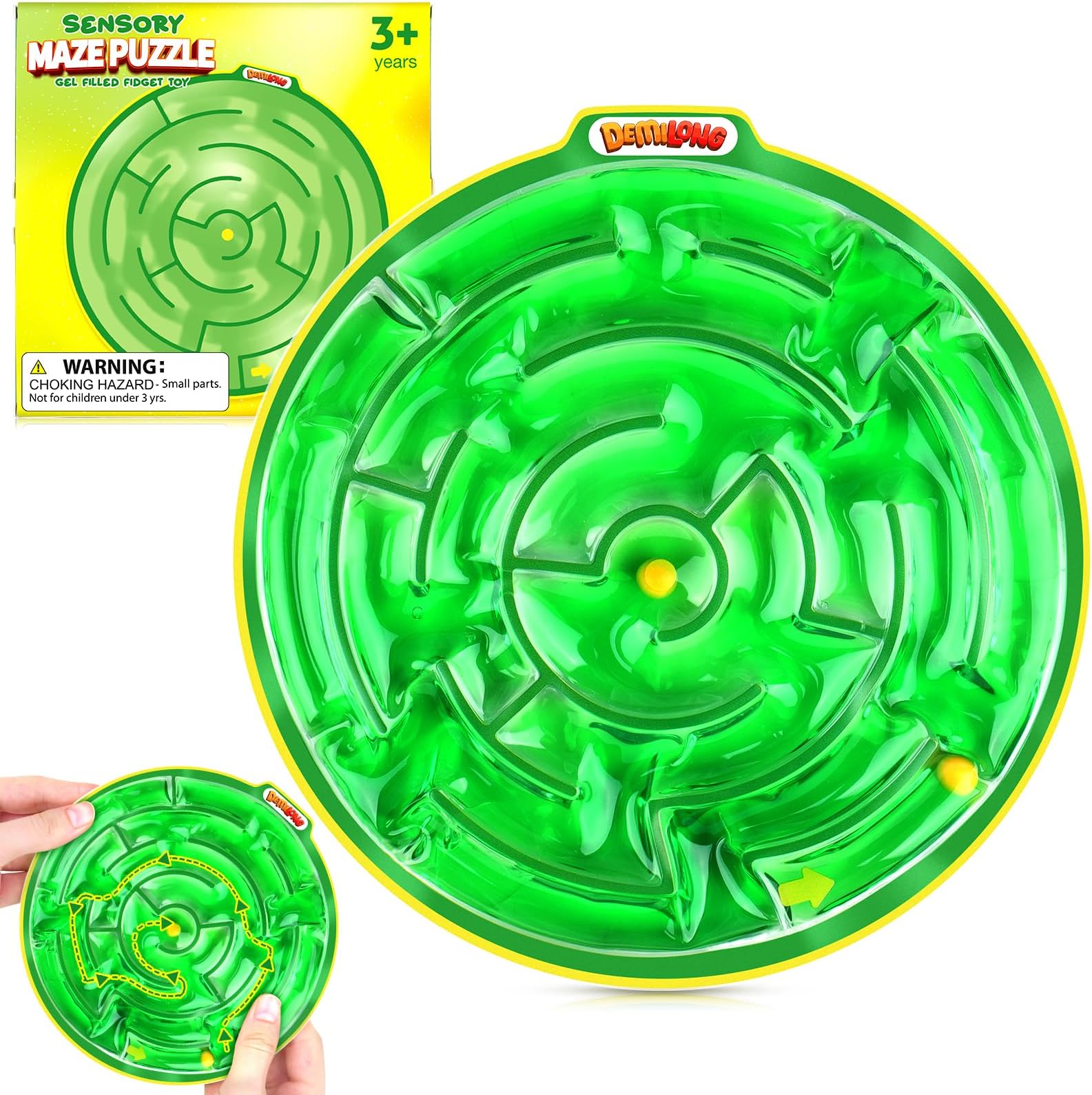 Demilong Autism Sensory Toys for Kids - Gel Filled Fidget Sensory Maze for Kids Children Teens Autism | Tactile Autistic Calming Toys for Classroom | Special Needs Calm Down Toy