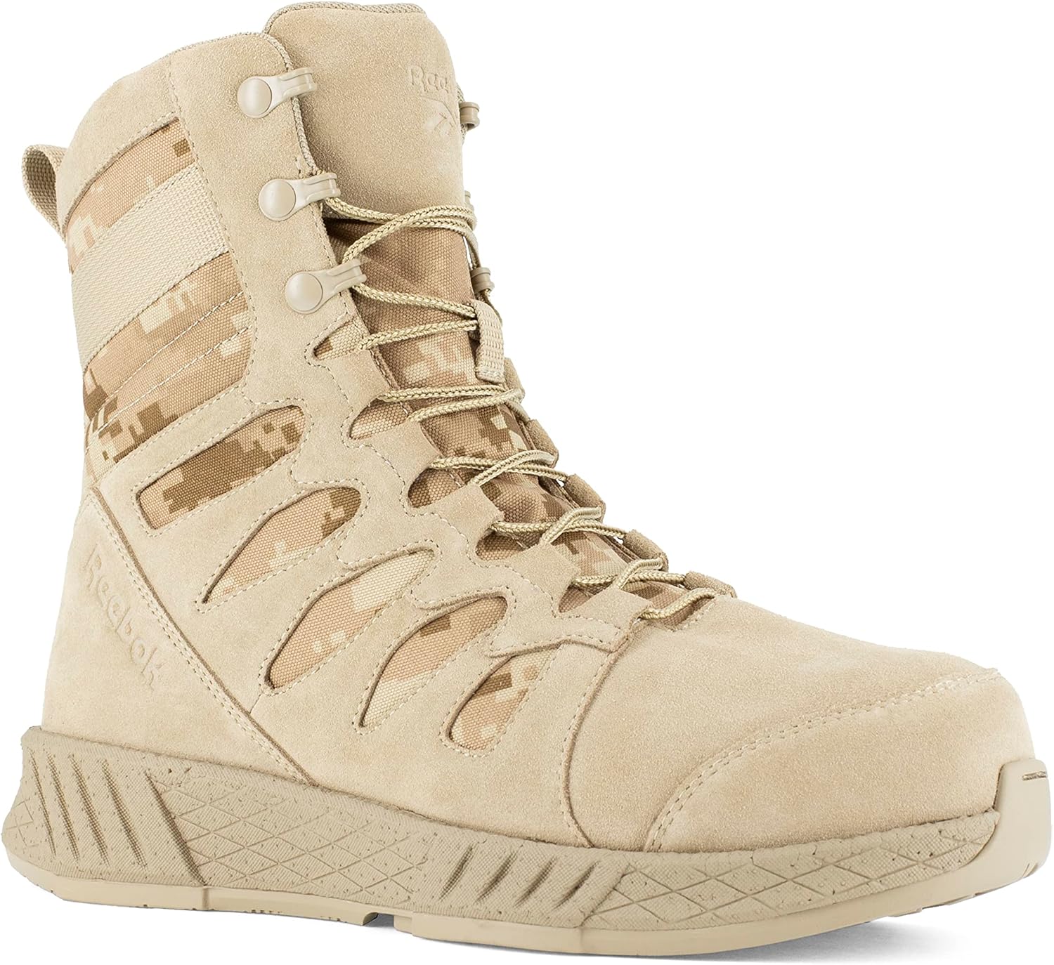 Reebok Mens Floatride Energy Tactical Tactical Soft Toe Boot with Side Zipper
