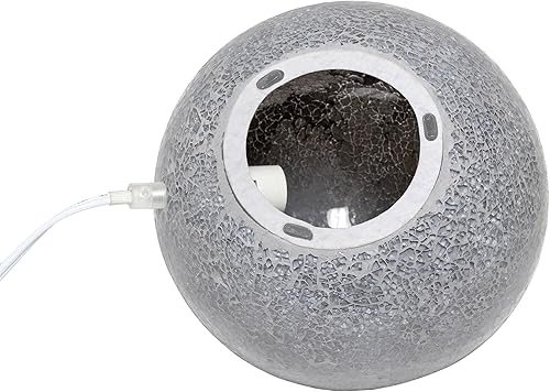 Miniatura 3 de Simple Designs LT3302-GRY  Lámpara de mesa de esfera de piedra