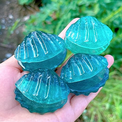 Miniatura 9 de Concha de cristales naturales, muestra mineral, concha de fluorita, decoración del hogar, talla de cristal, curación de reiki, regalos de cristal