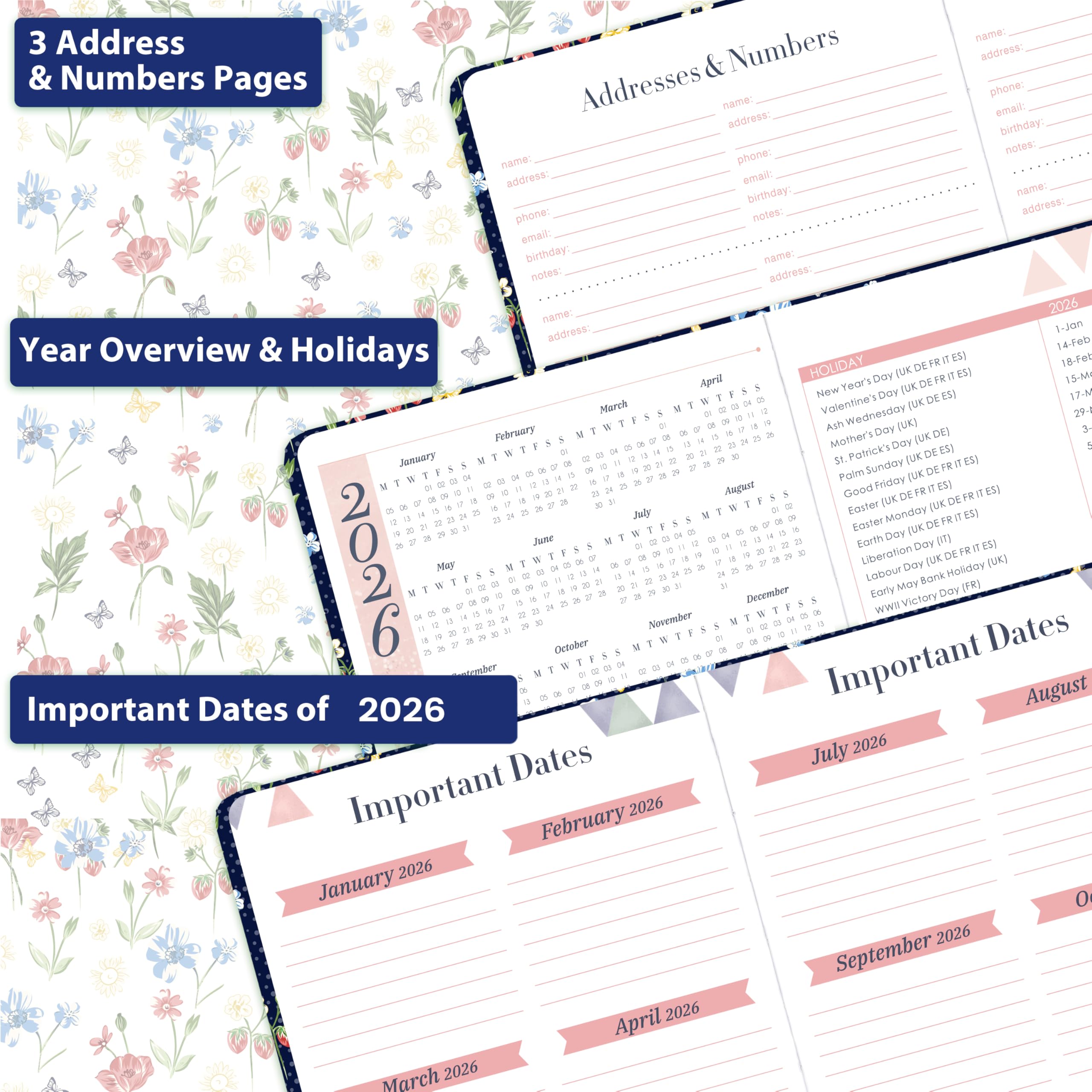 Agenda Academica Formato A5 Agenda 2026 A4 Agenda Académica 2025-2026, Agenda A5 2025-2026, Vista Semanal De Calendario Lunar 2026 Agenda Academica 2025