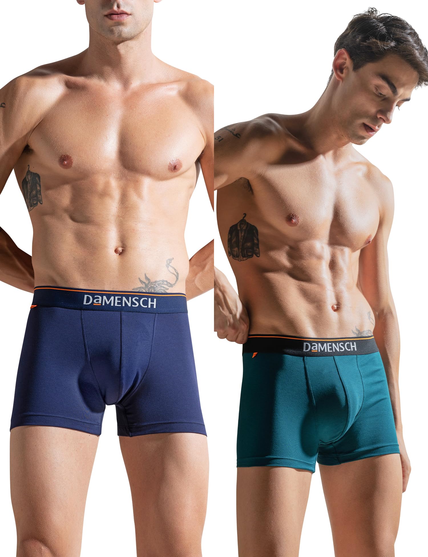 Regular Fit Solid Cotton Blend Trunk Underwear Anti-Bacterial Moisture Wicking Breathable Microfibre Waistband Deo-Cotton Trunks for Men