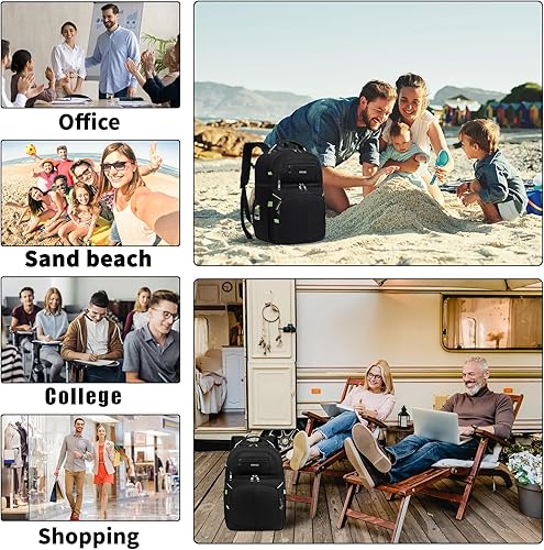 Miniatura 6 de Mochila enfriadora aislada, bolsa enfriadora a prueba de fugas de doble cubierta, mochila enfriadora aislada para almuerzo para hombres y mujeres