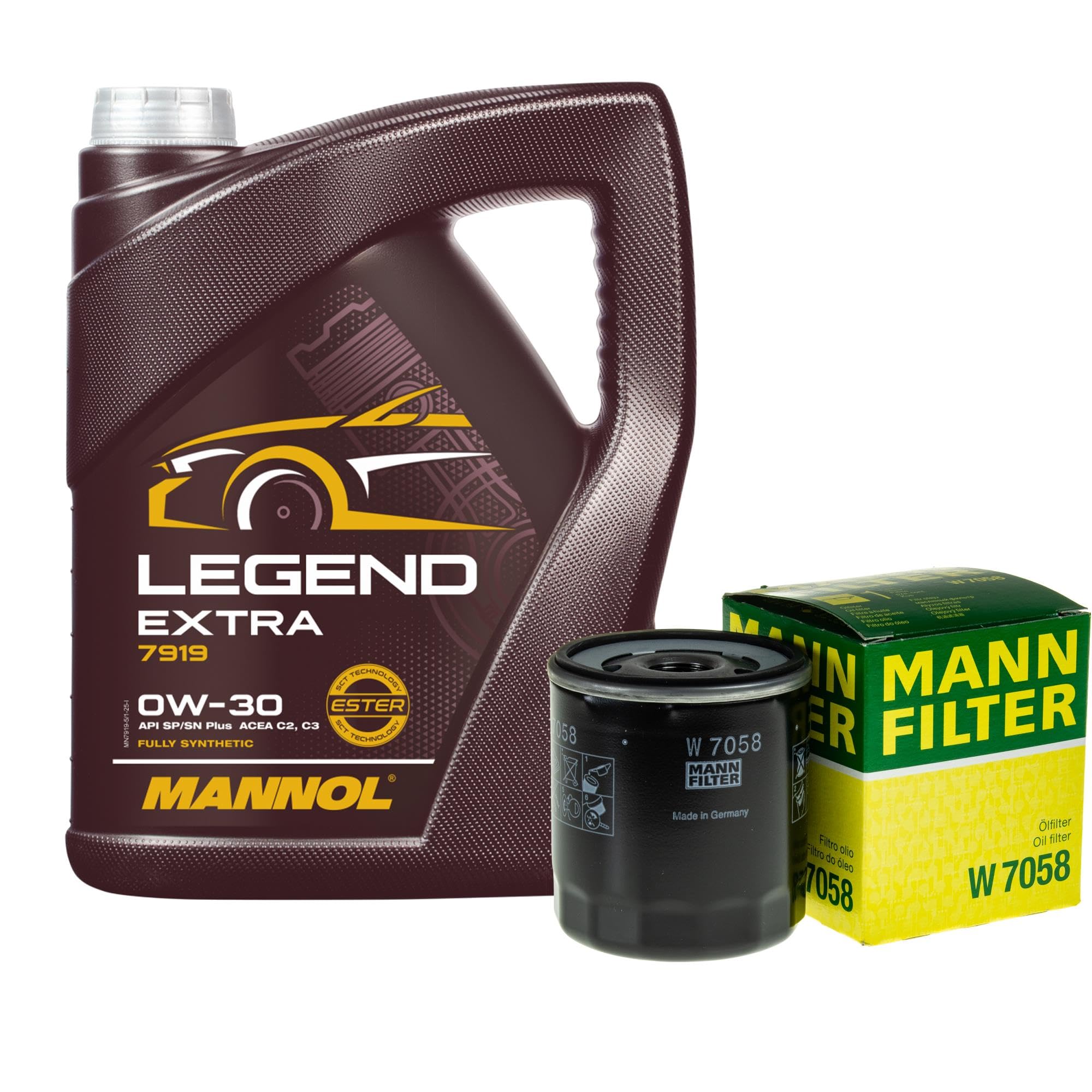 Inspektionspaket enthält 5 L Motoröl Legend Extra 0W-30 Ölfilter für Crossland X 75 1.2 P17 Grandland A18 2.0 D