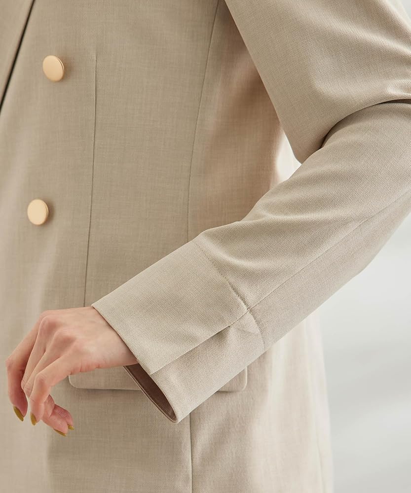 Amazon | [ロペピクニック] 麻調ゴールドボタンジャケット | コート