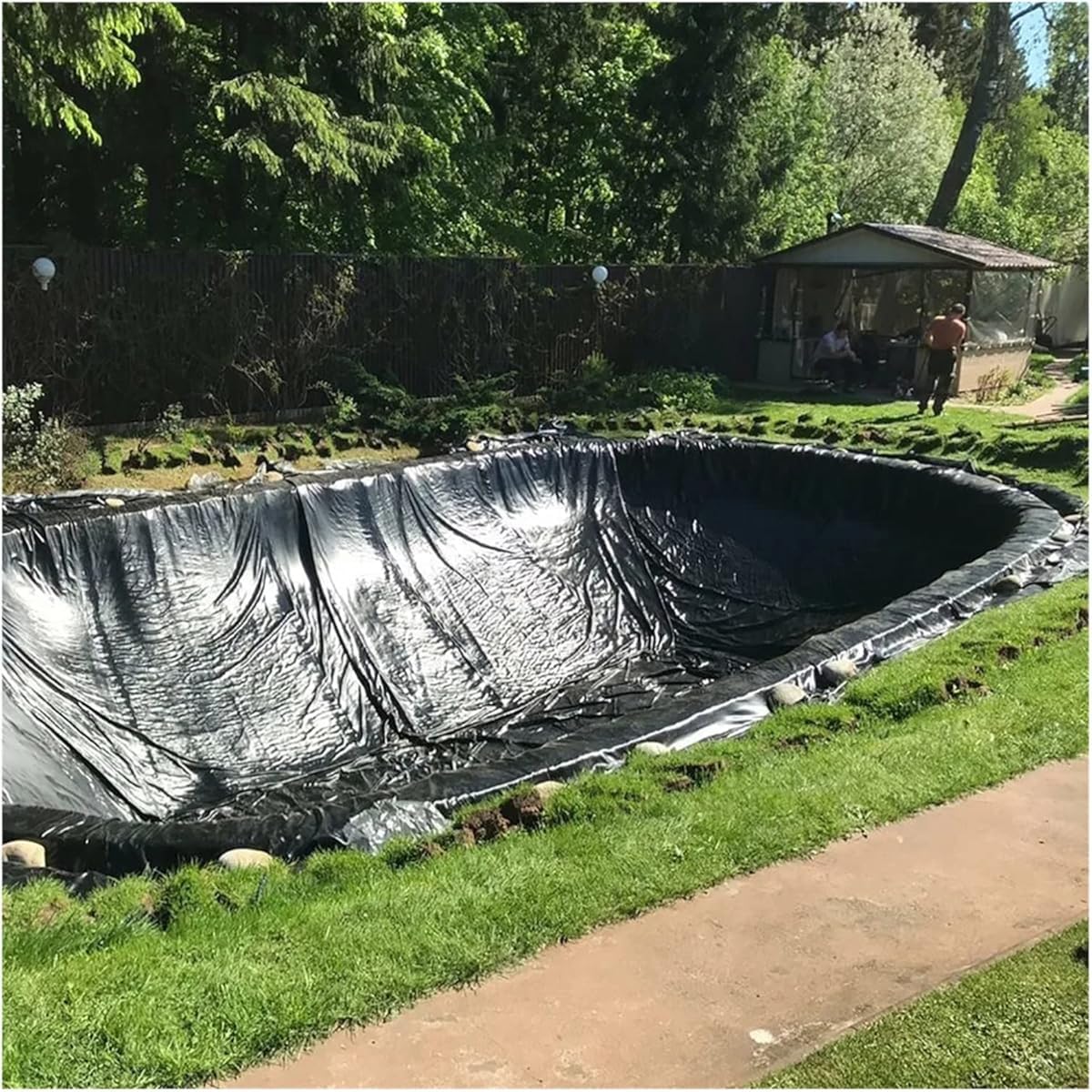 Revêtement de bassin PEHD 5x5m indéchirable haute densité pour étang