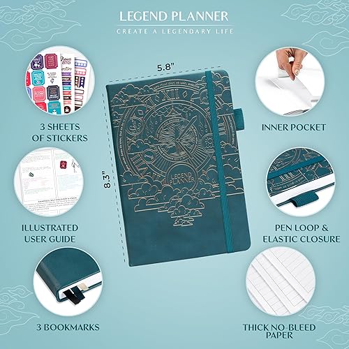 Miniatura 2 de Legend Planner - Edición de organizador por hora - Organizador semanal y diario de lujo con espacio para las horas. Agenda de administración del