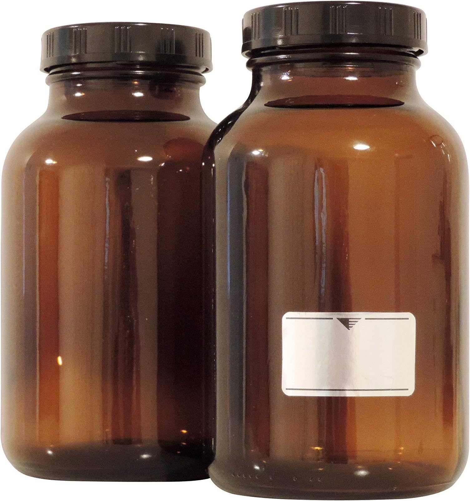 Viva Haushaltswaren 2x wide mouth bottle/apothecary jars, 1000 ml