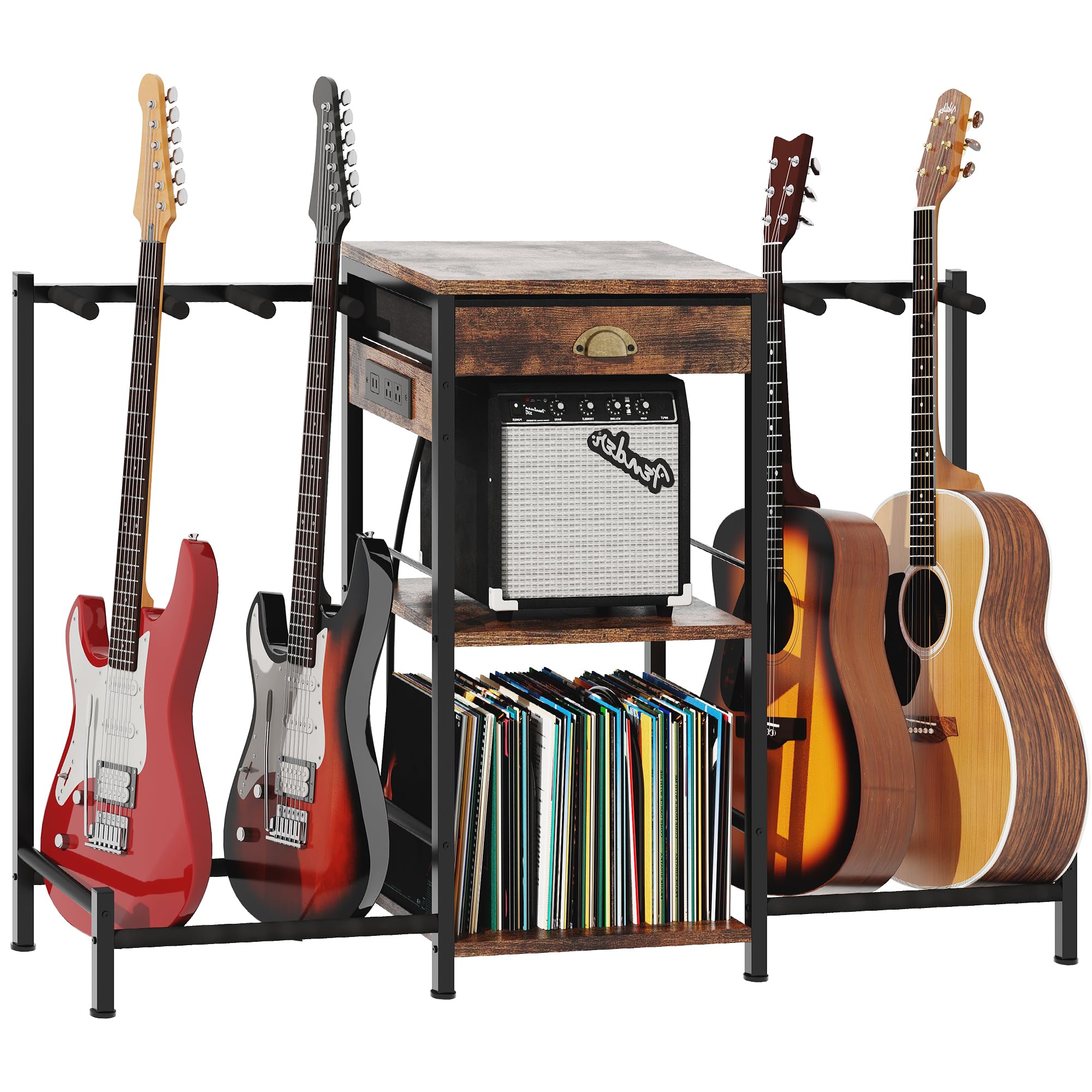 Gitarrenständer, mehrere Instrumentenhalter für elektrische und akustische Gitarren