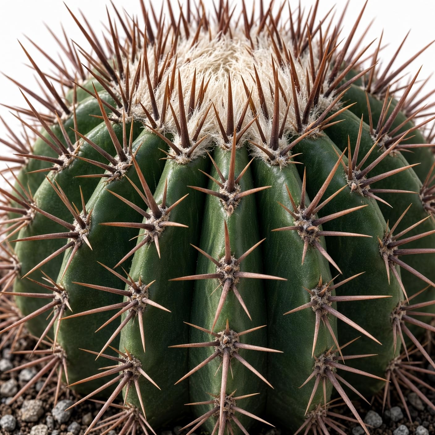 KENTIS Echinocactus Ingens - Cactus - Maceta de terracota (32 cm, de diámetro de 32 cm)