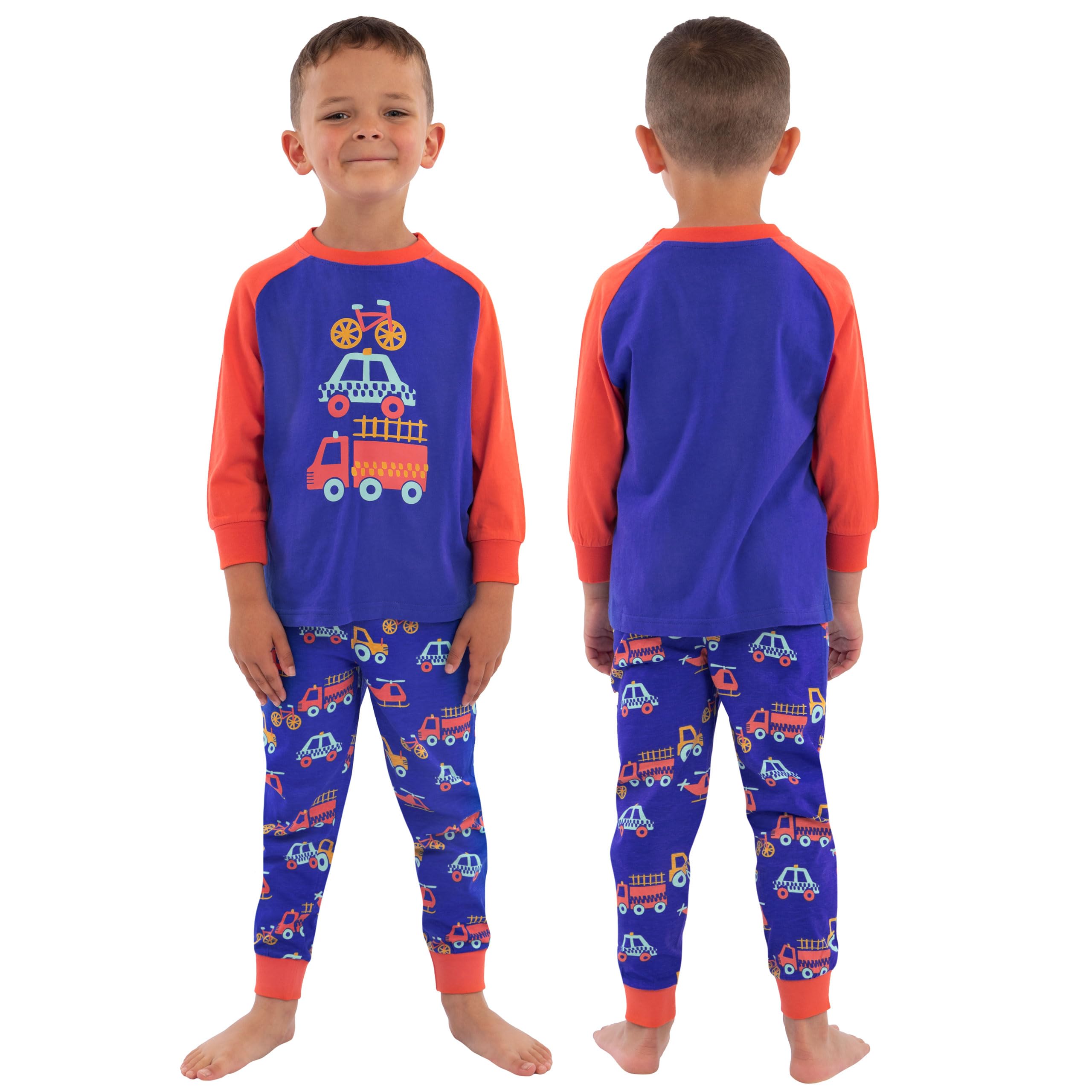 Harry Bear Pigiama Bambino, Pigiama Ragazzo Pacco da 2, Set Pigiami Ragazzo Macchine