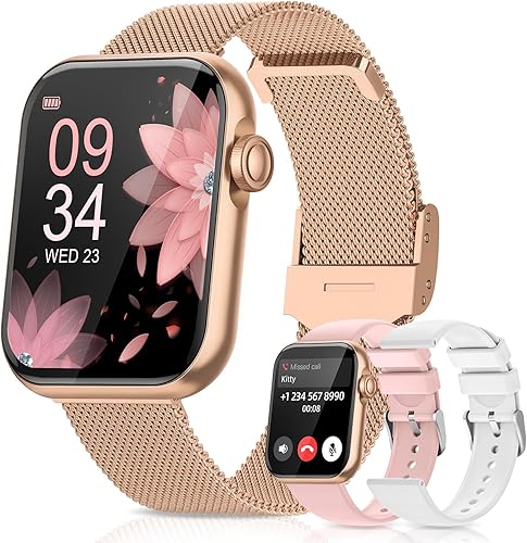 Relojes inteligentes para mujer, reloj de seguimiento de actividad física para iPhone Android, monitor de sueñofrecuencia cardíacaspO2presión