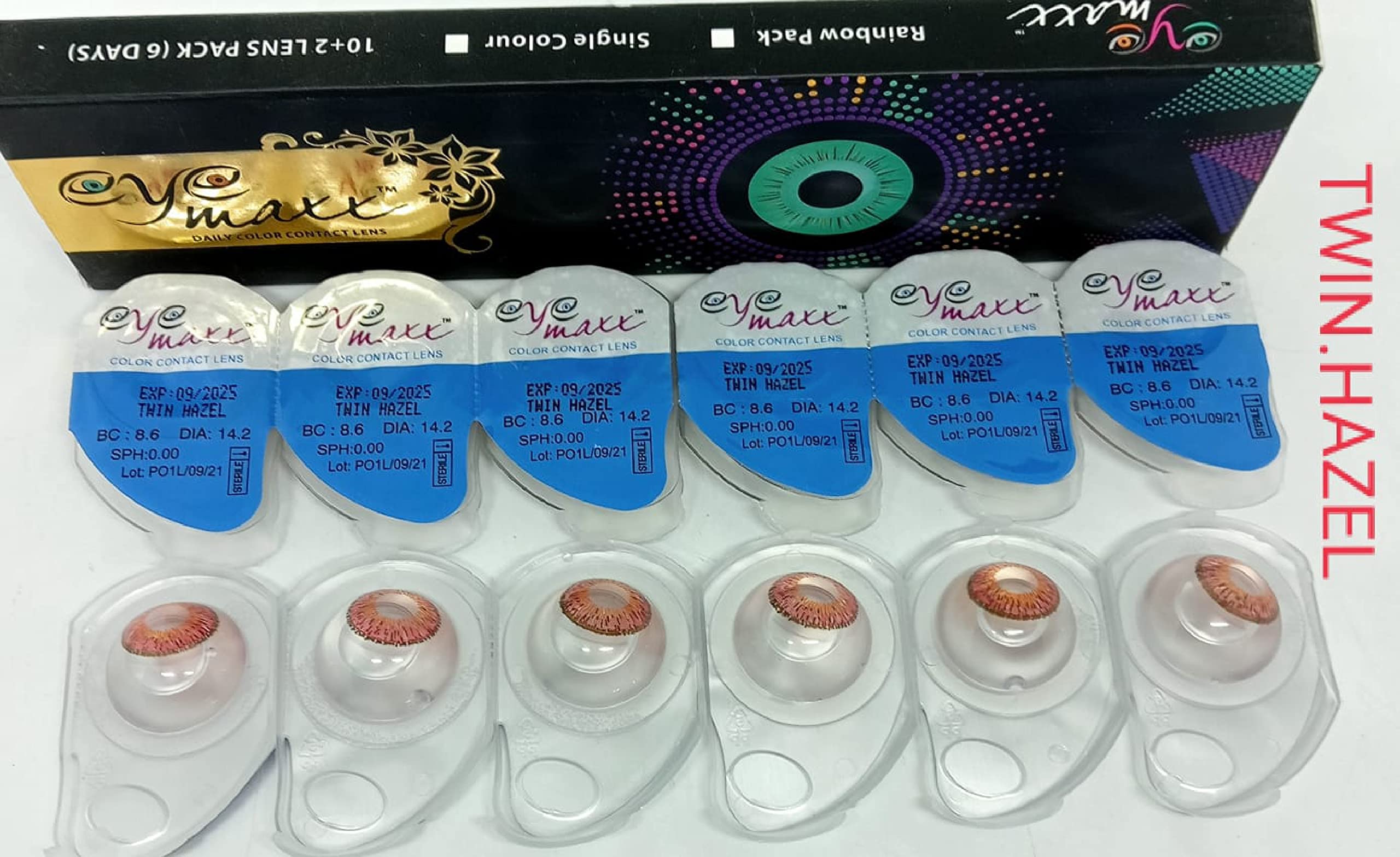 Daily Zero Power Color Contact Lenses (TWIN HONEY)