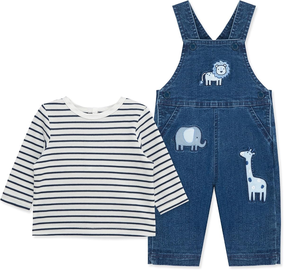 Conjunto de jerséis tejidos y overoles Little Me Essentials para bebé niña y niño
