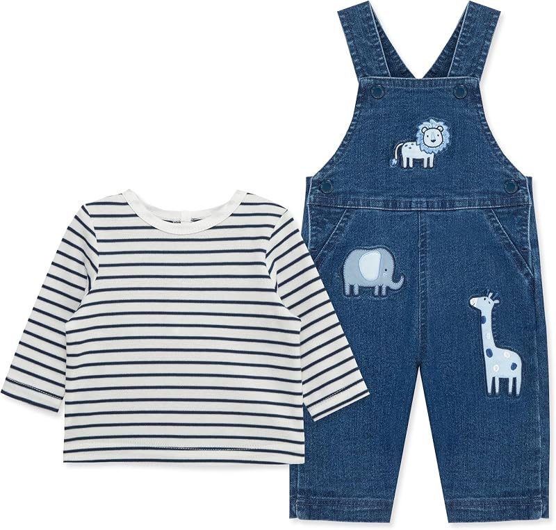 Conjunto de jerséis tejidos y overoles Little Me Essentials para bebé niña y niño