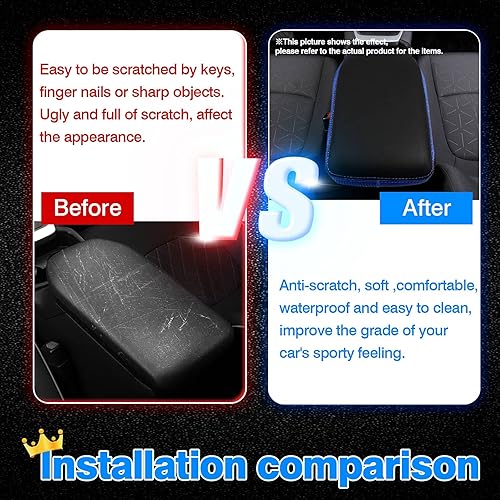 Vista 13 de Autorder Funda de consola central para Toyota RAV4 2019-2022, 2023, 2024, 2025, accesorios para reposabrazos, funda antiarañazos, almohadilla