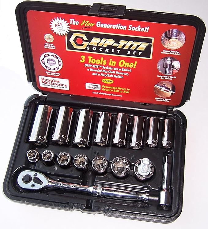 GripTite Super Sockets 17 Pc Metric Set 3/8 Inch Drive Amazon.in