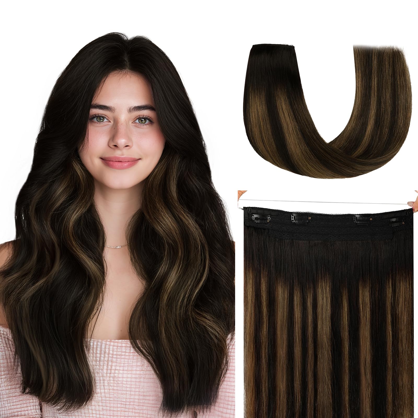 hotbanana Extension Capelli Veri con Filo Invisibile 45cm 95g