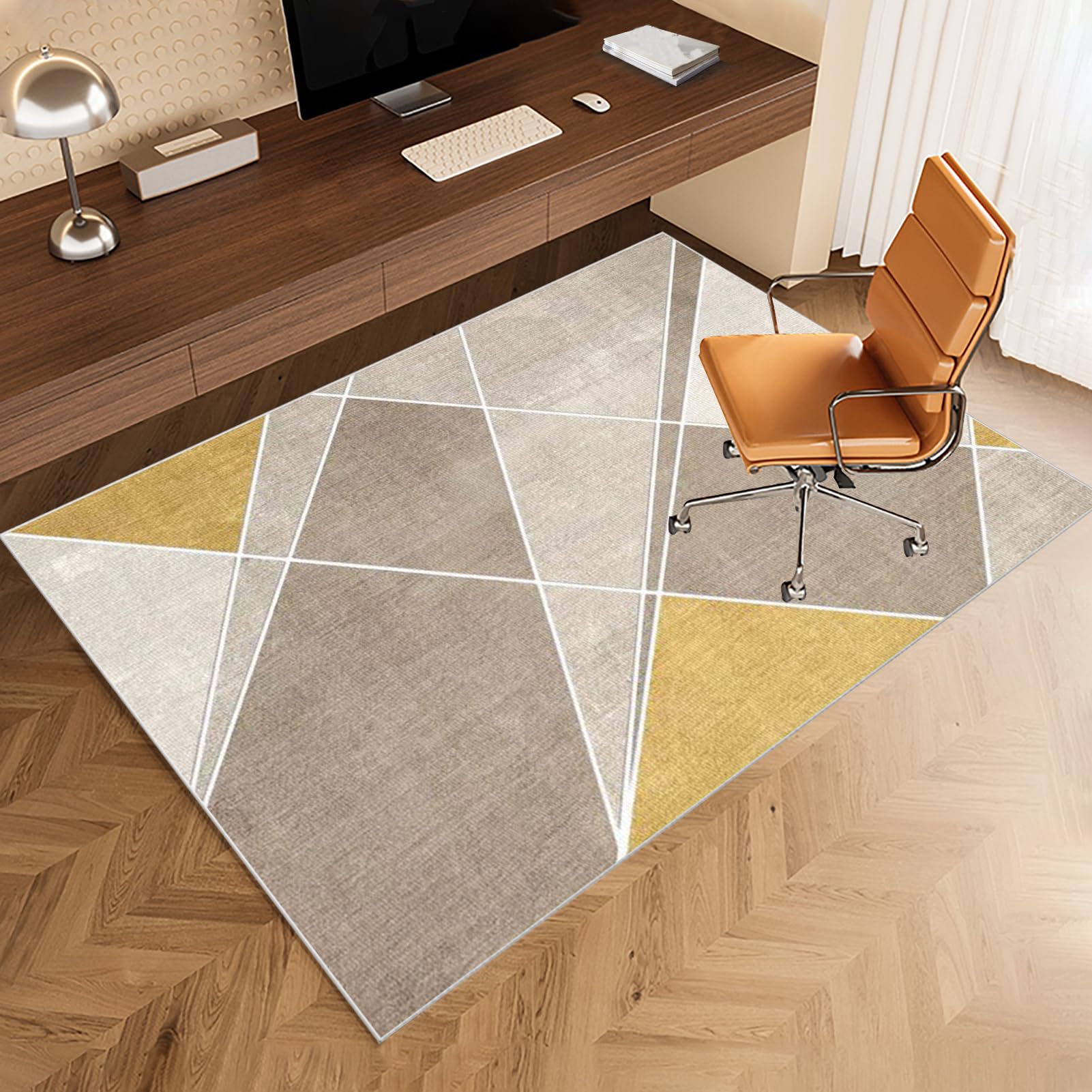 Tappeto Salvapavimento Tappeto Sedia Ufficio Gaming Antiscivolo, Protettore del Pavimento Tappetino per Sedia da Ufficio con Ruote per Parquet Pavimenti Duri 90 x 120 cm