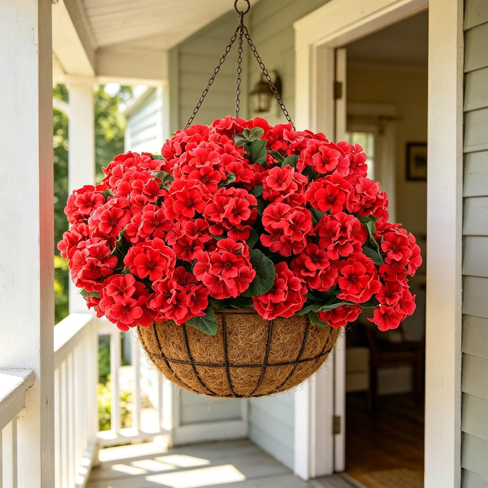 JHUAJISFC 4 Pack Begonias Artificial Flowers for Outdoors, Lifelike Fake Flowers Bundles for Home Decor, Indoor Outdoor Wedding Vase Arrangement