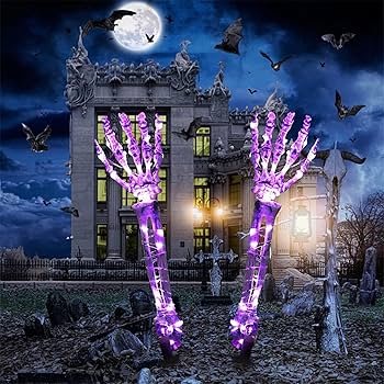 LED 骸骨 ハロウィン飾り ハロウィン ライト屋外 リアル感ガーデンヤード装飾 Amazon.co.jp: 3点セットハロウィン 飾り LED 骸骨 ハロウィン