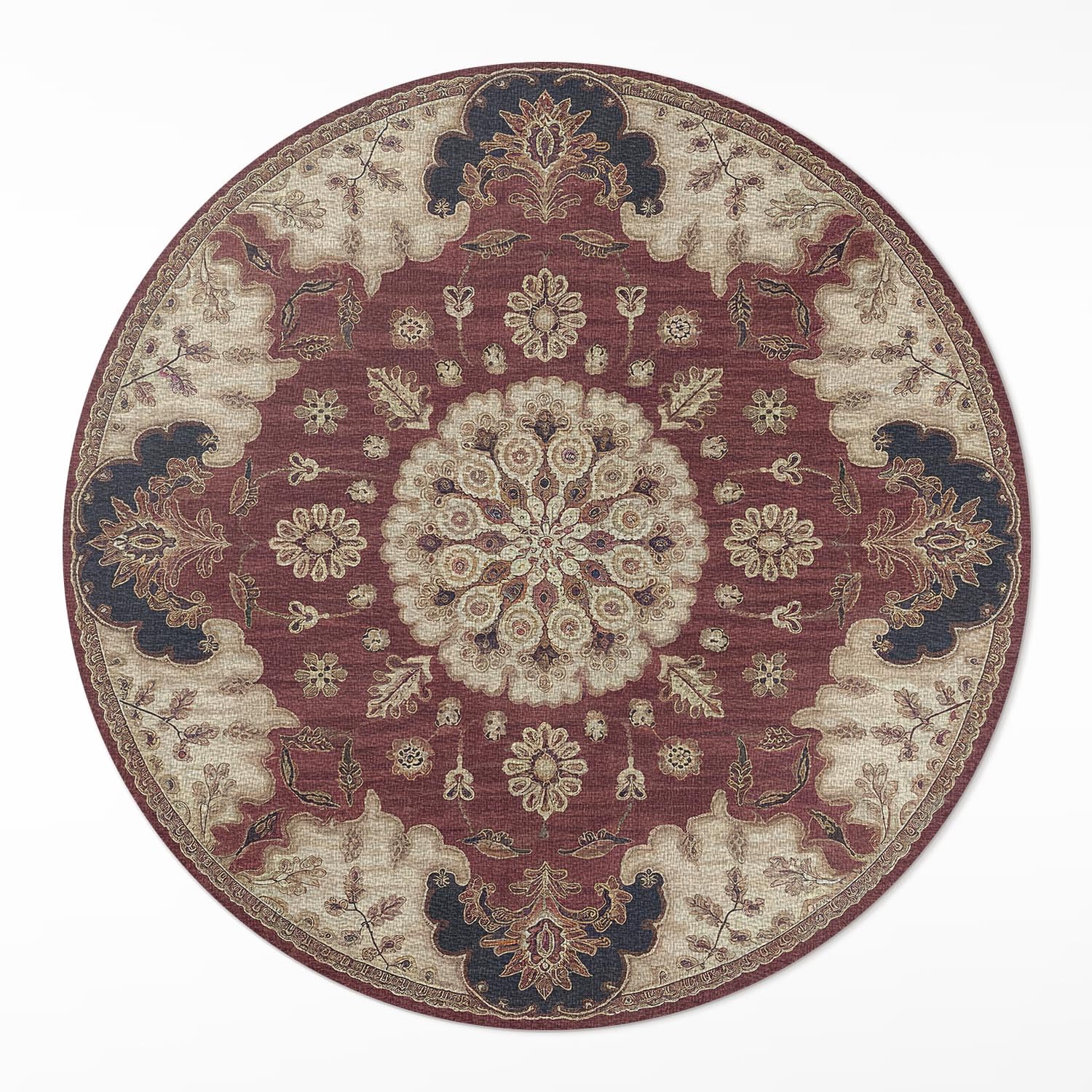 Tapis du sol vinyle ø60 cm de sol cuisine durable PVC maison deco pour intérieur
