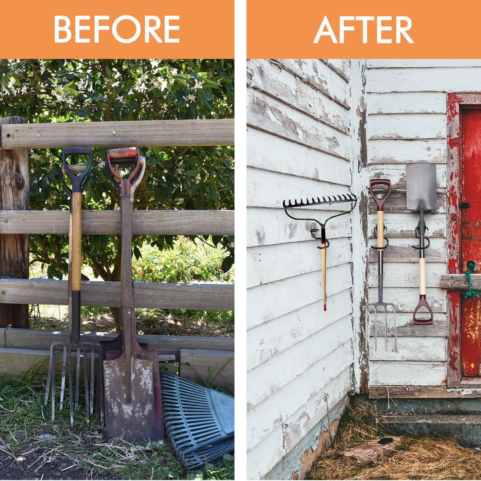 Broom Holder Wall Mount 12 Pack Tool Hangers Garage Wall Hanging