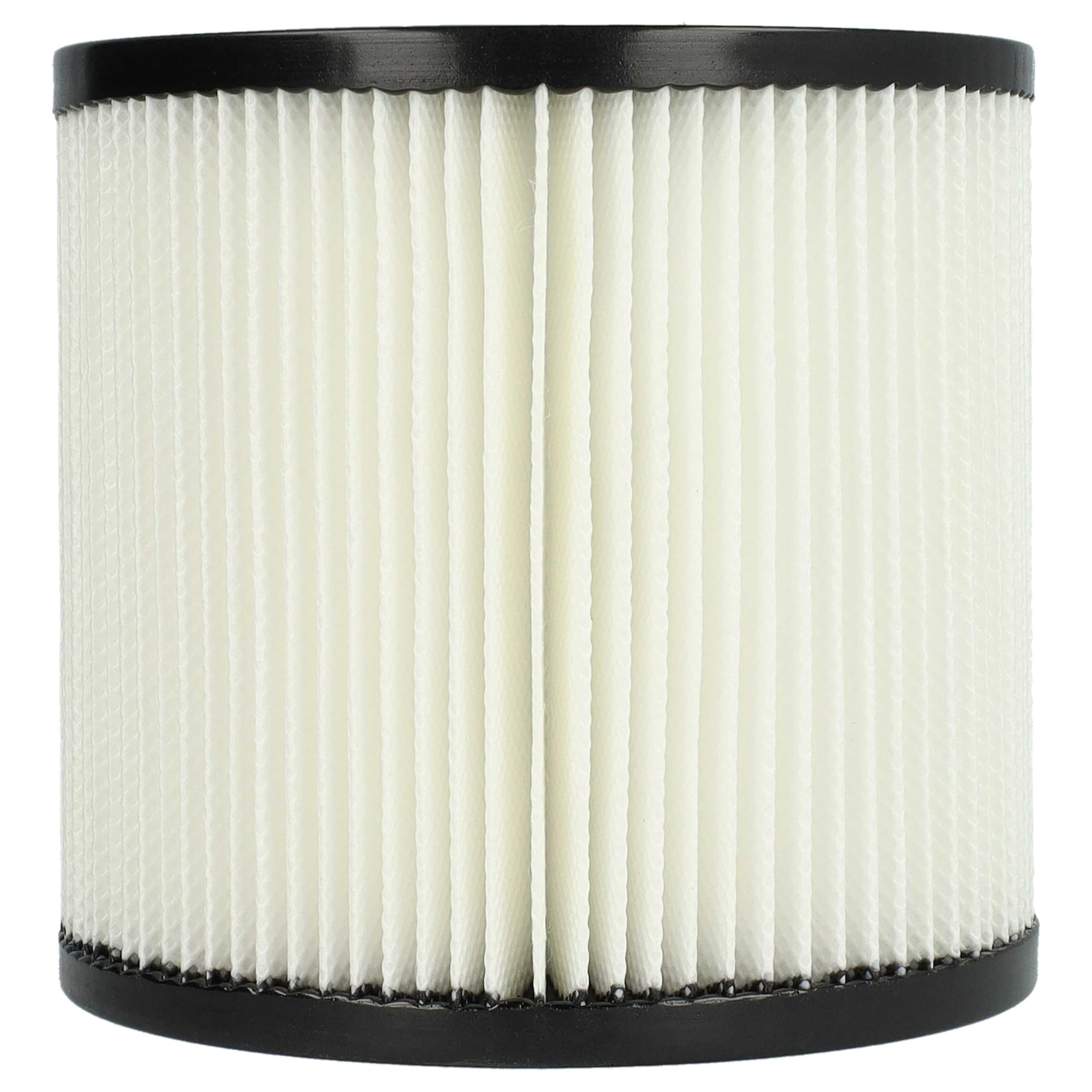 vhbw 8x Faltenfilter Ersatz für Kärcher 2.889-219.0 für Staubsauger | Patronenfilter Schwarz Weiß Abwaschbar