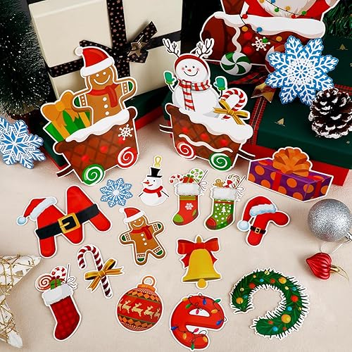 Miniatura 5 de Konsait Decoración de tablón de anuncios de Navidad, 56 piezas de decoración de tablón de anuncios de Navidad, decoración de tablón de anuncios de