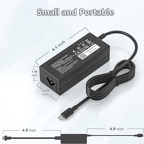 Miniatura 8 de Adaptador USB-C para portátil de 45 W compatible con cargador HP Chromebook 14 14A G5 14- ca061dx 14-ca020nr 14-ca060nr 14-ca043cl 14-ca052wm
