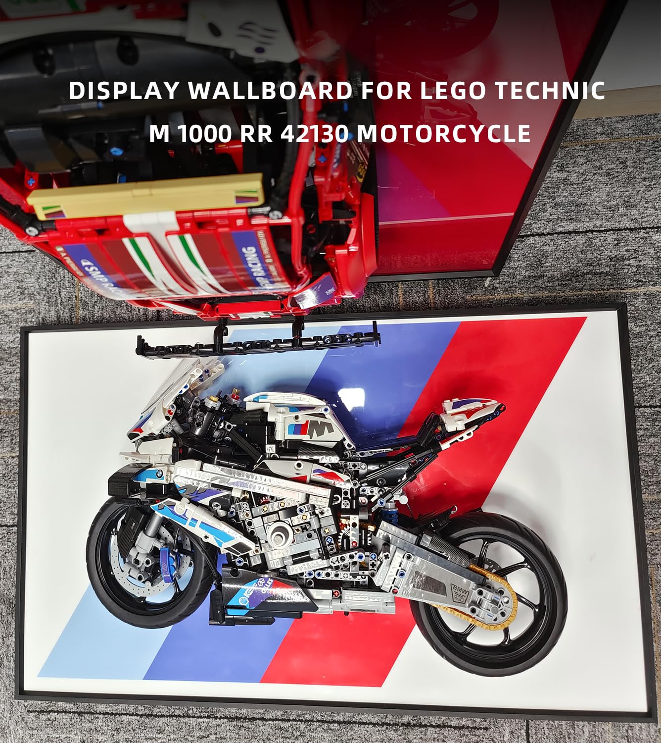 WETCEAOM Wall Display Board for Lego Technic BMW M 1000 RR 42130