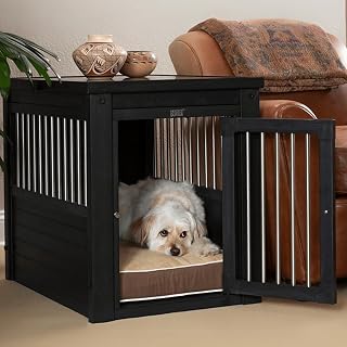 Jaula para Perros Confort Modelo Arkansas - Perrera de Interior - Fabricado con ECOFLEX - Cuatro Colores y Tres tamaños a Elegir (Negro, M (74,9x53,6x64cm))