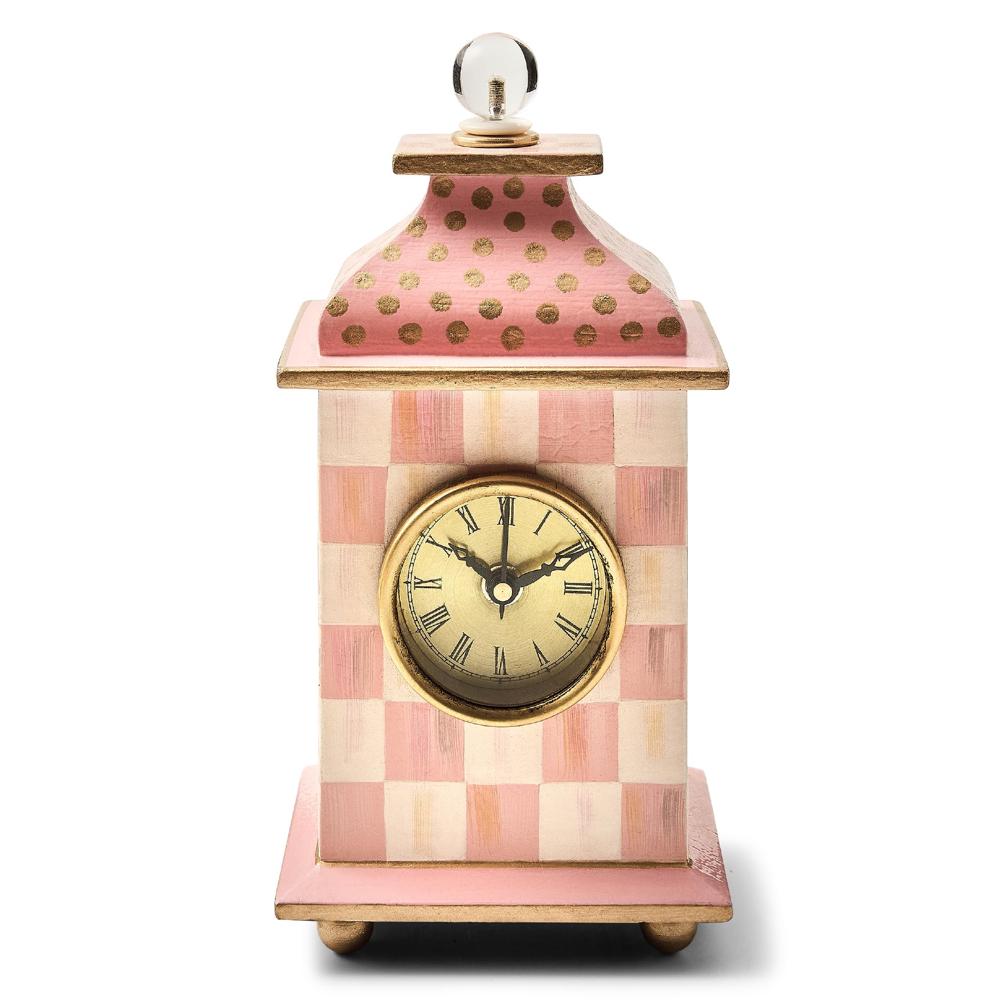 Amazon.com: MACKENZIE-CHILDS Desk Clock, Decorative Analog Clock