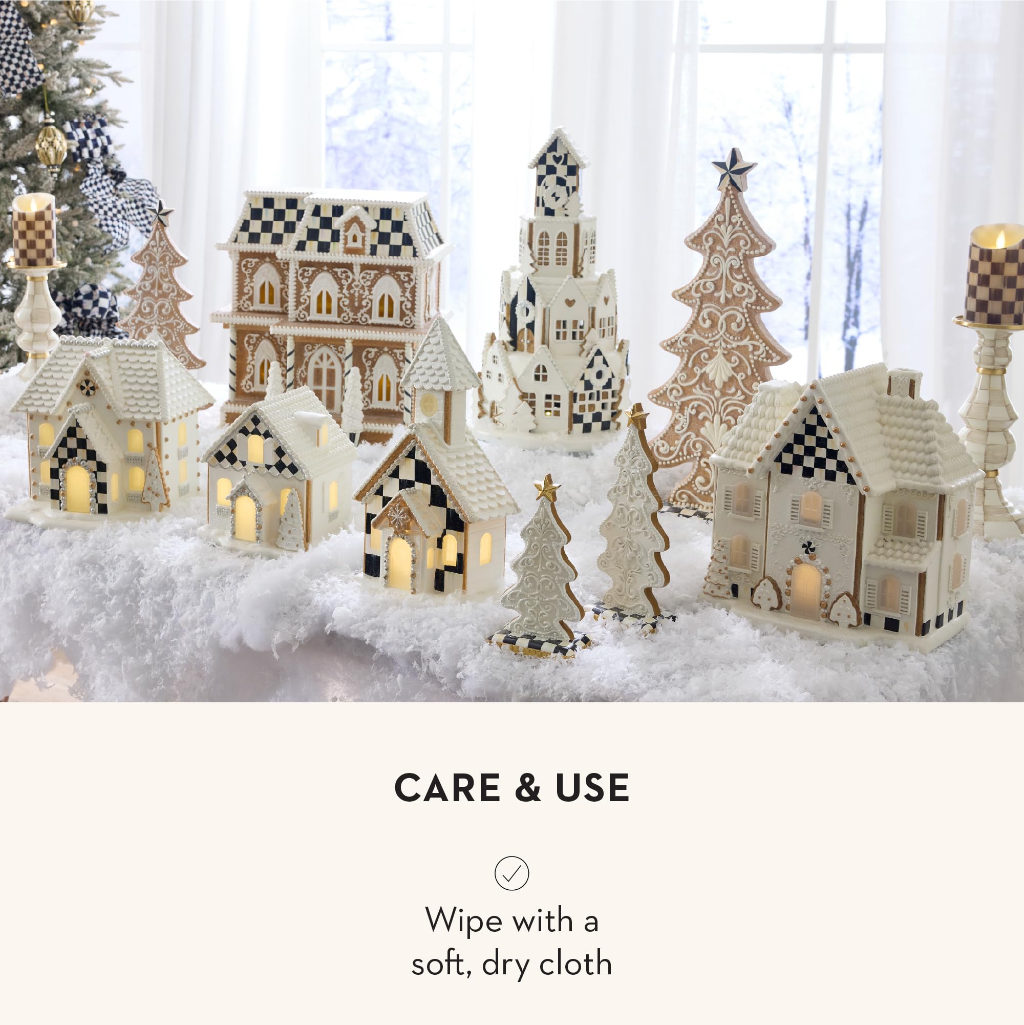Amazon.com: MACKENZIE-CHILDS Gingerbread Illuminated Building
