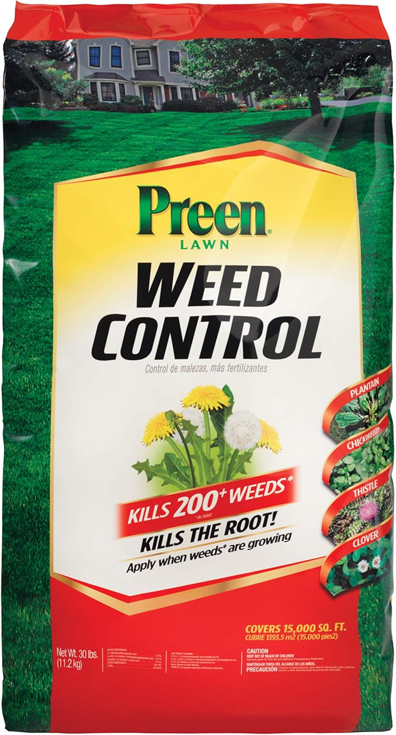 Amazon Com Preen 2464090 Lawn Weed Control 30 Lb Covers 15 000 Sq Ft Everything Else