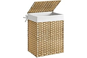 SONGMICS Boho Laundry Basket with Removable Liner