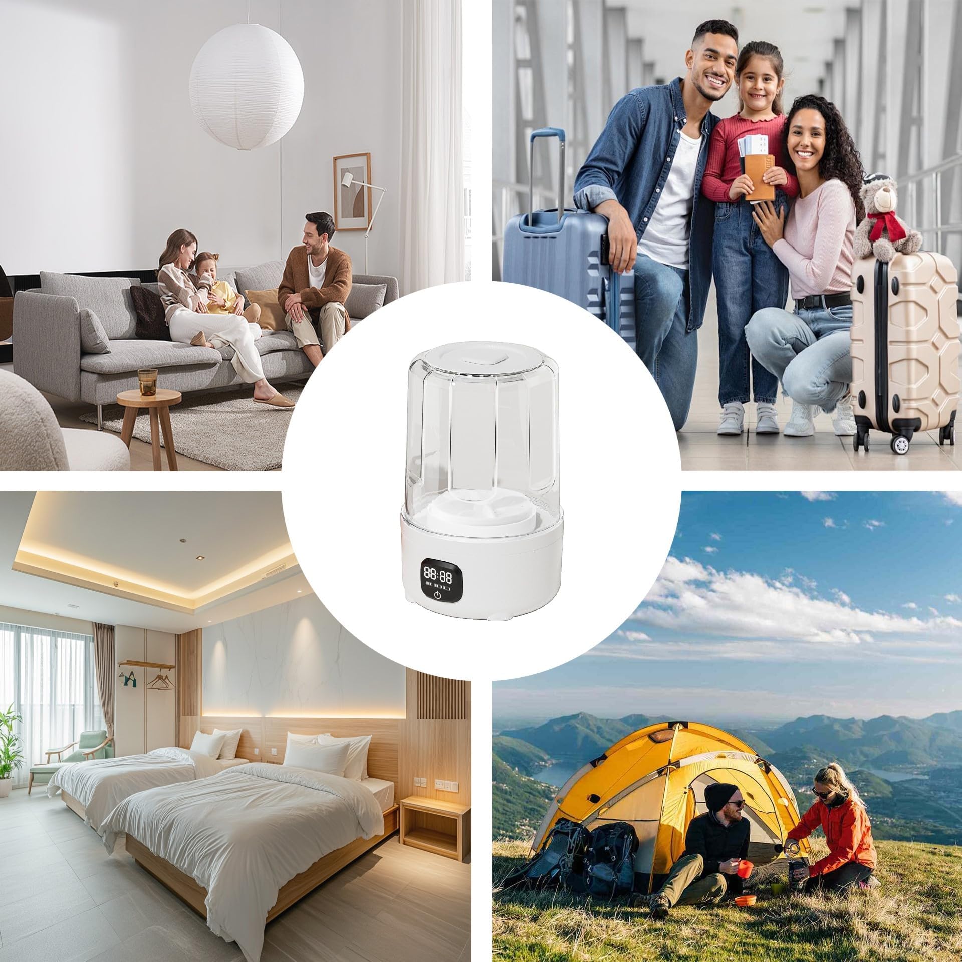 Tragbare Mini Waschmaschine, Unterwäsche Drahtlose-Waschmaschine, Unterwäsche-Wascher mit 2 Modi, Wiederaufladbare Drahtlose Wäschebecher für BHs, Socken im Reise, Camping