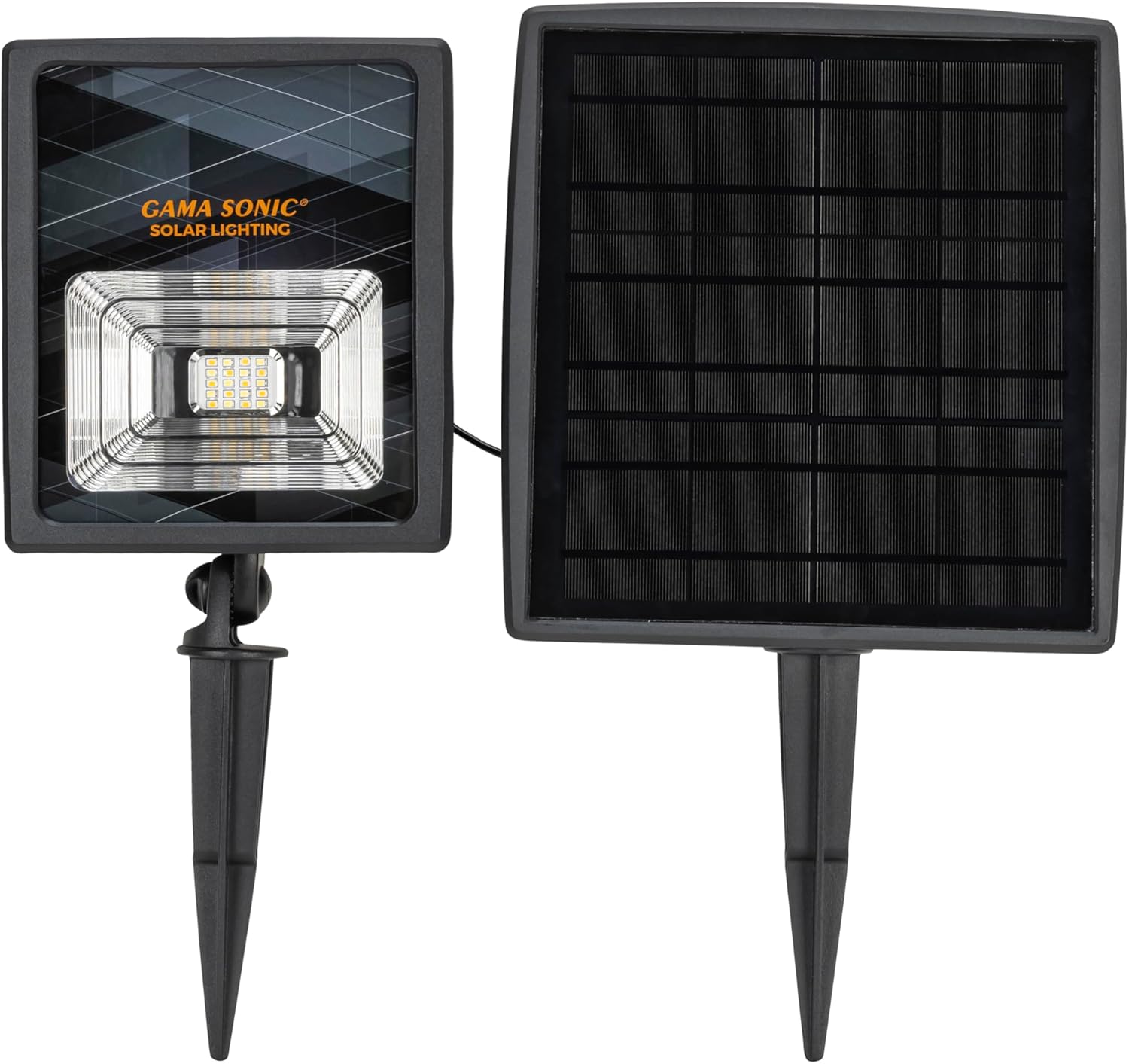 Gama Sonic Pro-Dual Color Waterproof Solar Flood Lights, Outdoor Black Cast Aluminum with 4 Easy Mounting Options, Landscaping Lighting for Yard, Garden & Pathway