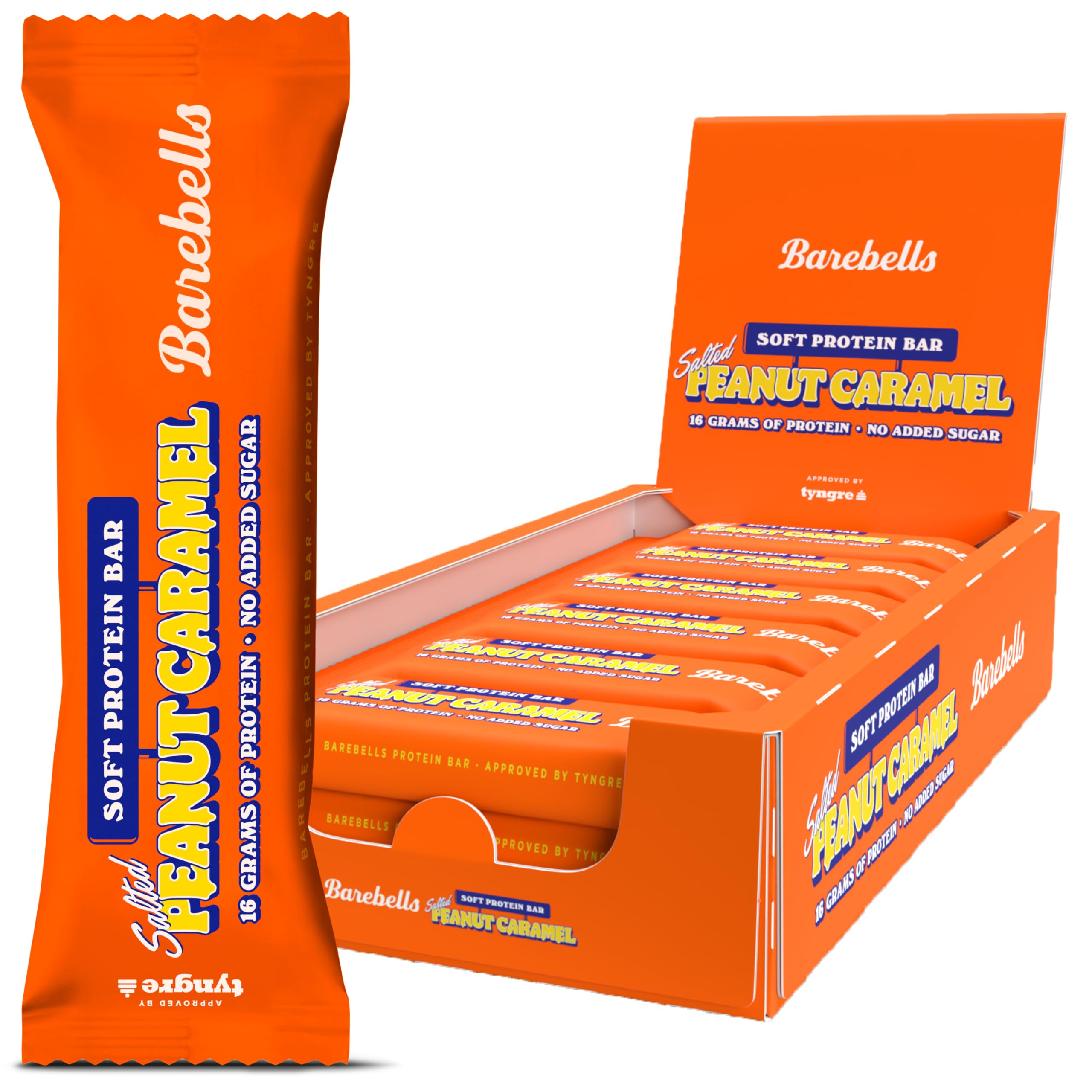 Barbells Soft Protein Bar | batonik proteinowy o niskiej zawartości cukru (Salted Peanut Caramel, 12 x 55 g)
